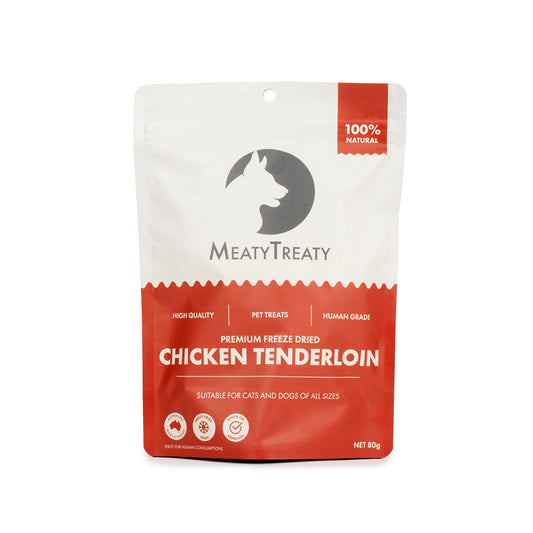 MEATY TREATY Freeze Dried Chicken Tenderloins Pet Treats 80g