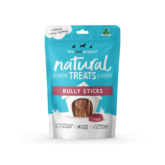 THE PET PROJECT Bully Sticks Air Dried Dog Treats 5 pack