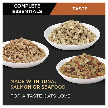 PRO PLAN Complete Essentials Tuna & Salmon Seafood Variety Pack Wet Cat Food 85g x 12