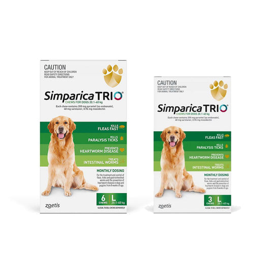 SIMPARICA Trio Large Dog 20.1-40Kg Green