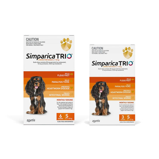 SIMPARICA Trio Small Dog 5.1-10Kg Orange