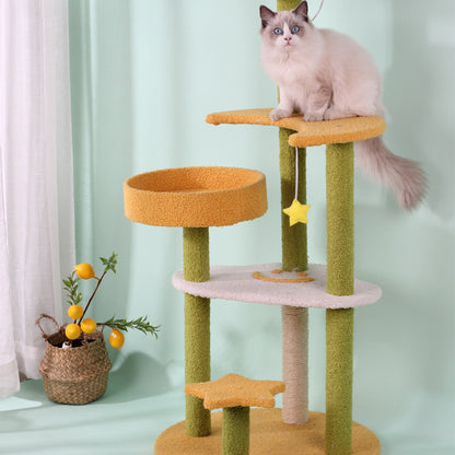 Star & Moon Multi-Level Sisal Cat Tree 120x50x50cm