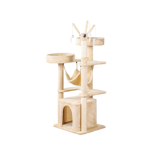 Luxury Multi-Level Sisal Cat Tree - Large 132x45x50cm