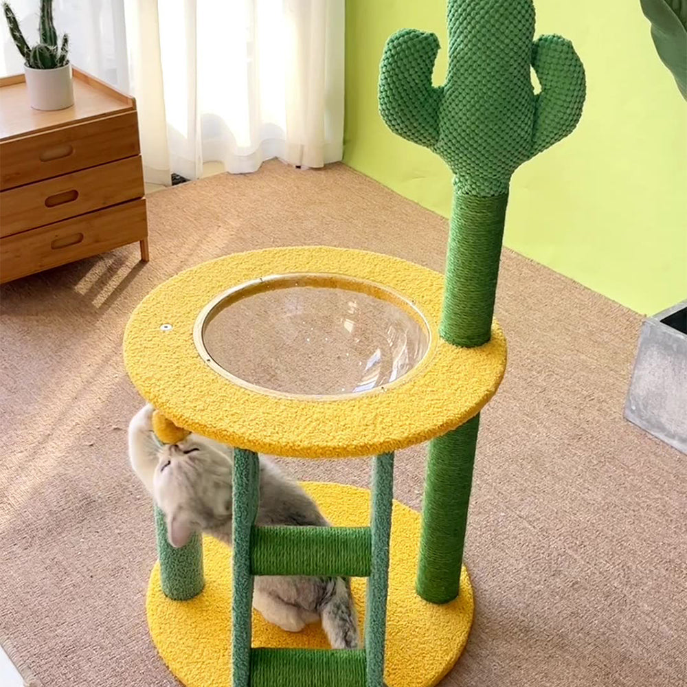 Cactus Cat tree With Space Capsule 96x50x50cm