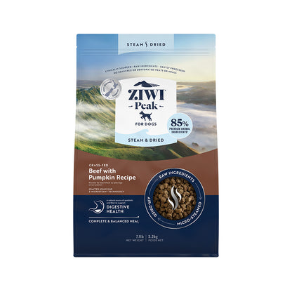 ZIWI PEAK Steam & Dried Grass-Fed Beef with Pumpkin Dog Food