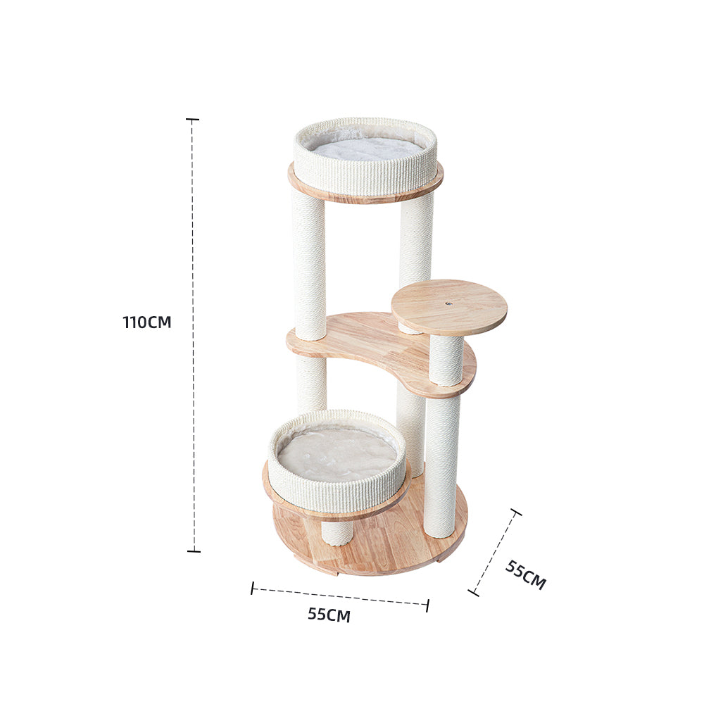 HONEYPOTCAT MZ Simple Joy Wood Cat Tower