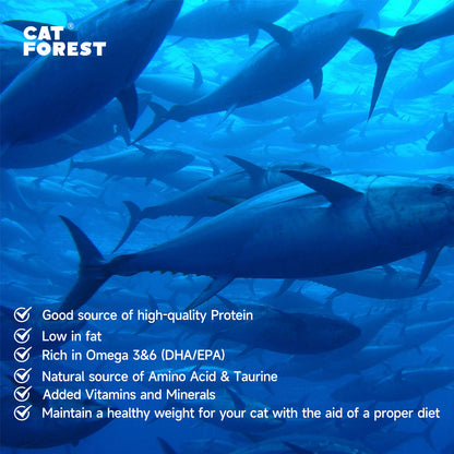 CAT FOREST Premium Tuna White Meat with Salmon in Jelly Canned Cat Food