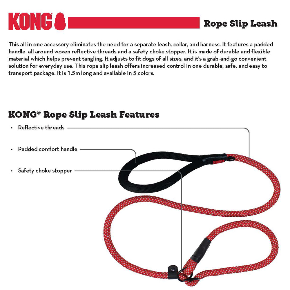 KONG Slip Rope Red Leashes