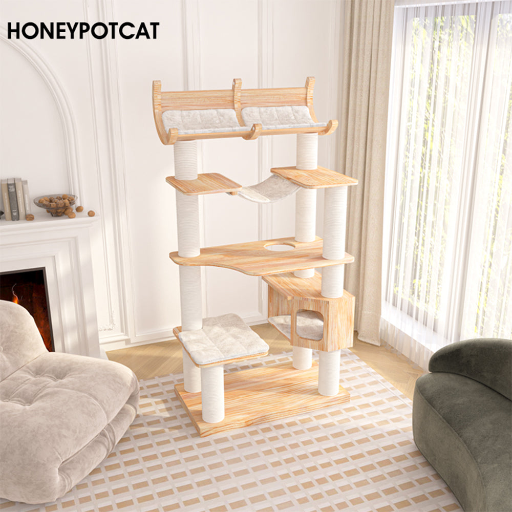 HONEYPOTCAT Joyful Climb Cat Tower - 178cm