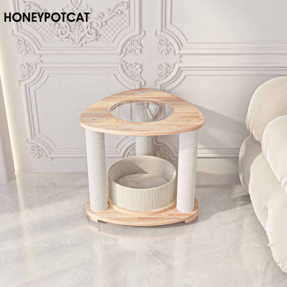 HONEYPOTCAT MZ Simple Joy Wood Cat Tower