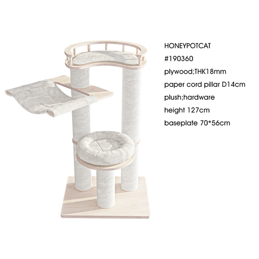 HONEYPOTCAT Leisure Loft With Hammock & Scratch Post