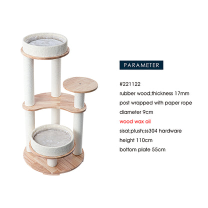 HONEYPOTCAT MZ Simple Joy Wood Cat Tower