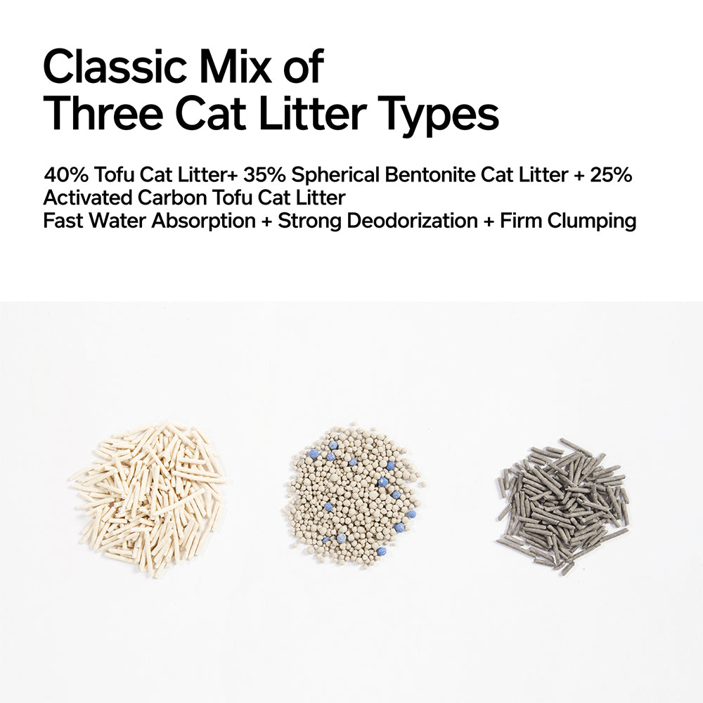 Mixing shop cat litter