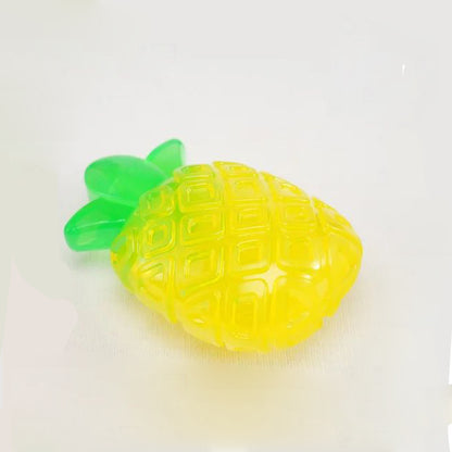 FOFOS Fruity-Bites Jelly Pineapple Strong TPR Squeaky Puppy Dog Chew Toy