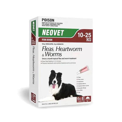 NEOVET Flea And Worming For Large Dogs 10-25kg Red