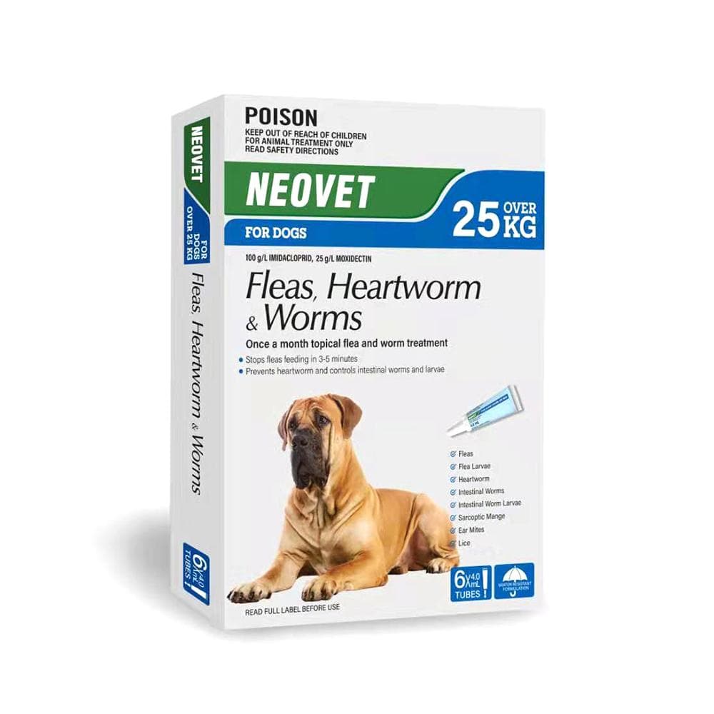 NEOVET Flea And Worming For Extra Large Dogs Over 25kg Blue