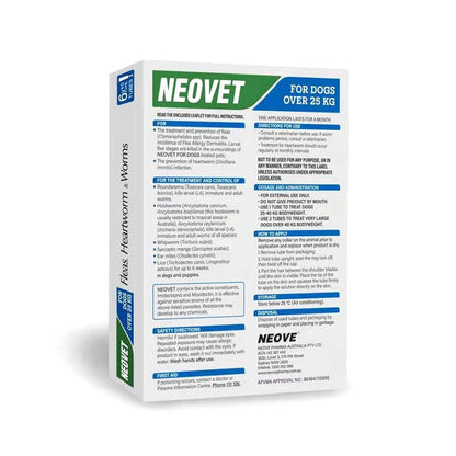 NEOVET Flea And Worming For Extra Large Dogs Over 25kg Blue