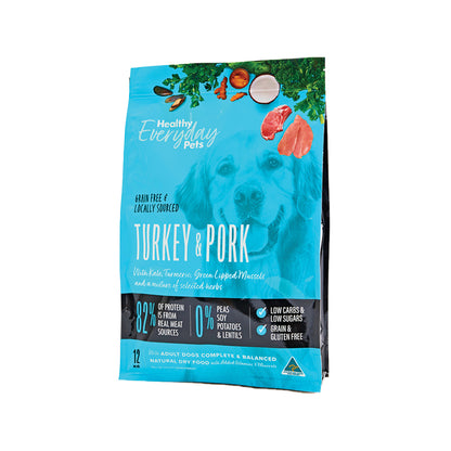 HEALTHY EVERYDAY PETS Turkey and Pork Dry Dog Food 12kg