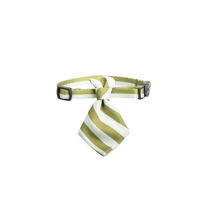 PIDAN Green Stripe Cat Necktie