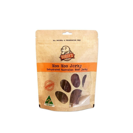 BUGSY'S Dehydrated Beef Jerky Dog Treats 70g