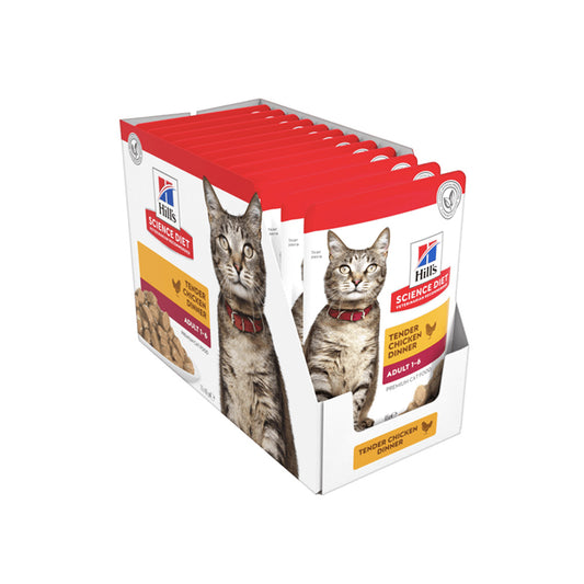 HILLS Science Diet Chicken Adult Wet Cat Food 85g x 12