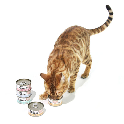 CAT FOREST Classic Tuna White Meat with Whitebait in Gravy Canned Cat Food