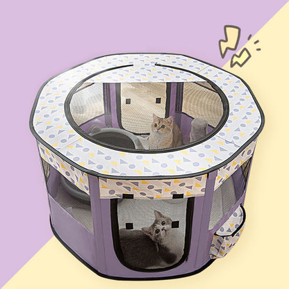 Pet Foldable Playpen - Patterned Small