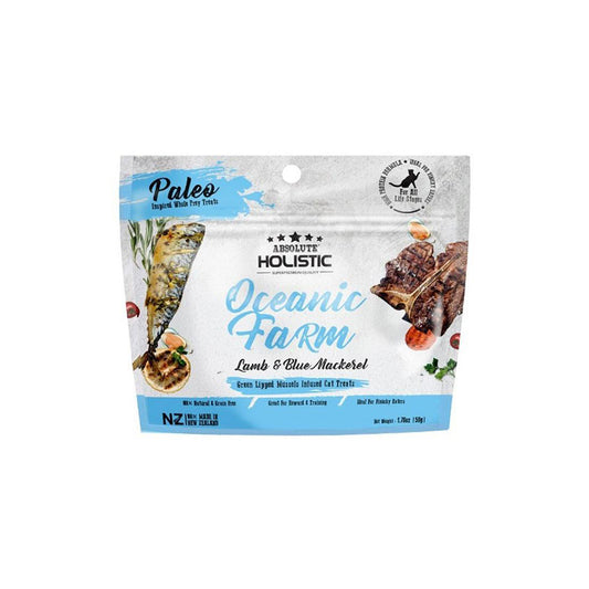 ABSOLUTE HOLISTIC Lamb & Blue Mackerel Air Dried Cat Treats 50g