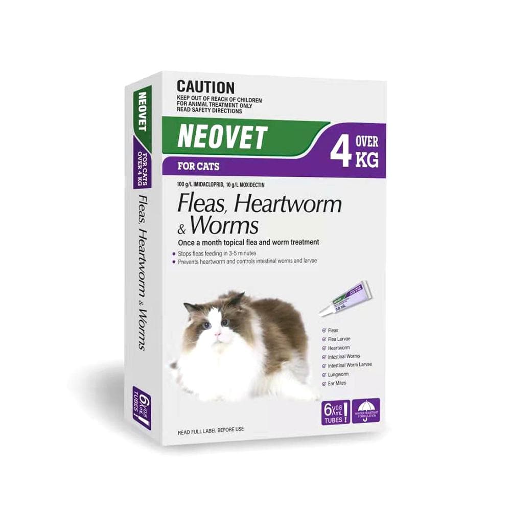 NEOVET Flea And Worming For Cats Over 4kg Purple