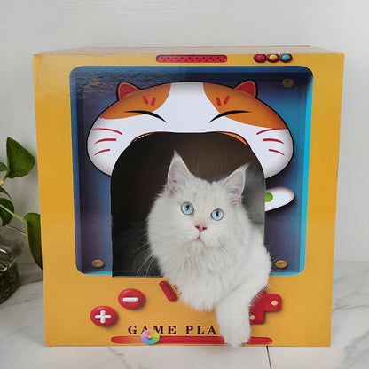 ZODIAC Yellow Game Machine Corrugated Cat Scratcher