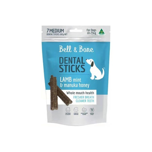 BELL & BONE Lamb Mint and Manuka Honey Dental Dog Treat 182g (medium)