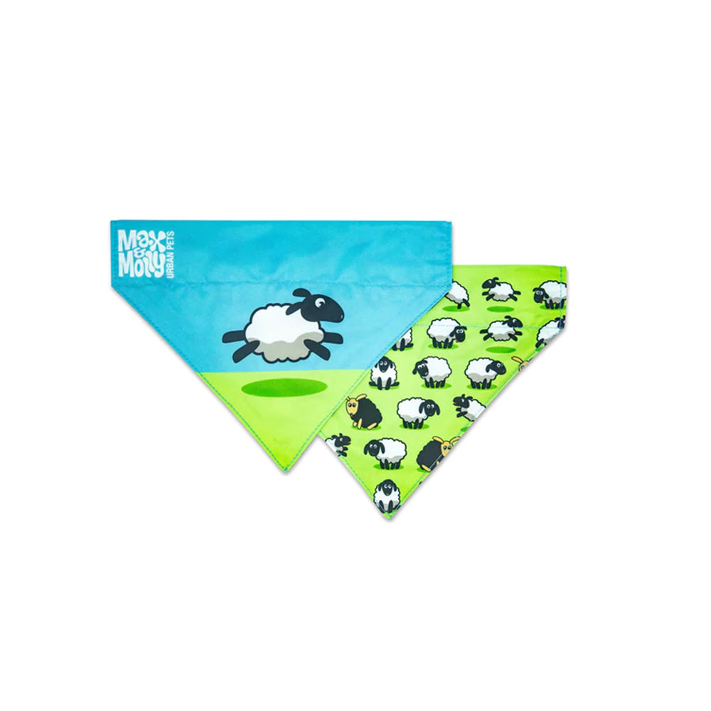 MAX & MOLLY Large Black Sheep Bandana for Cats & Dogs