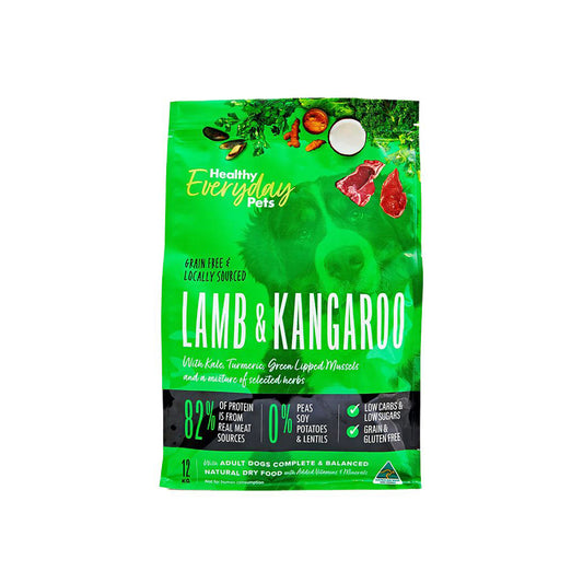 HEALTHY EVERYDAY PETS Lamb And Kangaroo Dry Dog Food 12kg