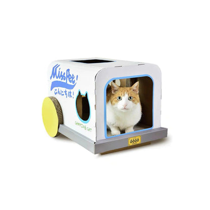 MISSPET  White Touring Car Cat Scratcher