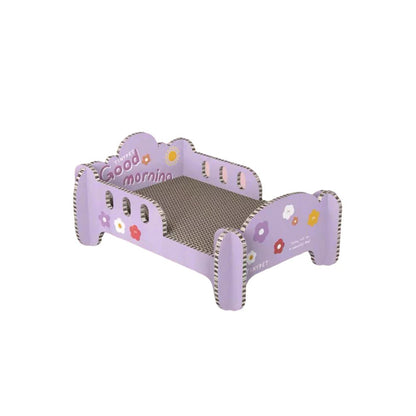 TINYPET Purple Deck Cat Scratch Board Sleeping Bed Pet Toy