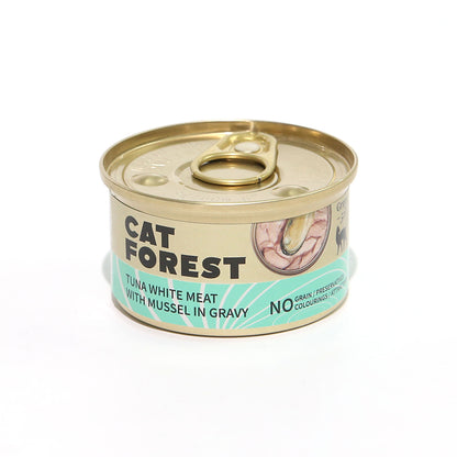 CAT FOREST Premium Tuna White Meat with Mussel in Gravy Canned Cat Food