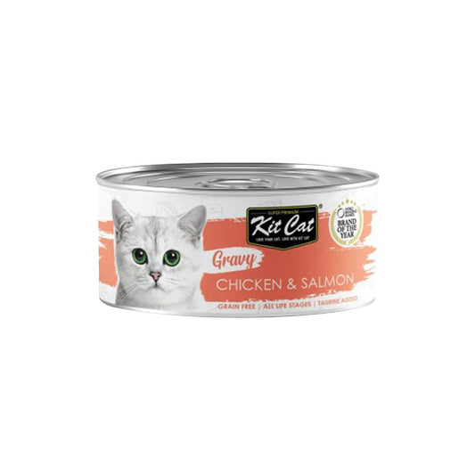 KIT CAT Chicken & Salmon in Gravy Wet Canned Cat Food