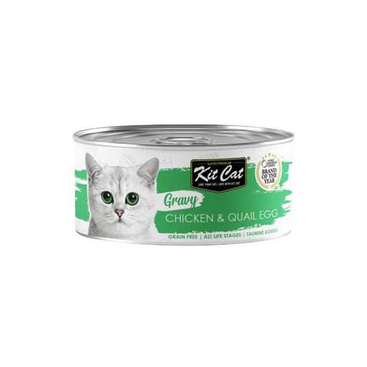 KIT CAT Chicken & Quail Egg in Gravy Wet Canned Cat Food