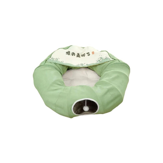 HIPIDOG Matcha Collapsible Cat Tunnel with Removable Bed