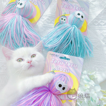 KARA PET Pink Teru Teru Bozu Octopus Cat Toy