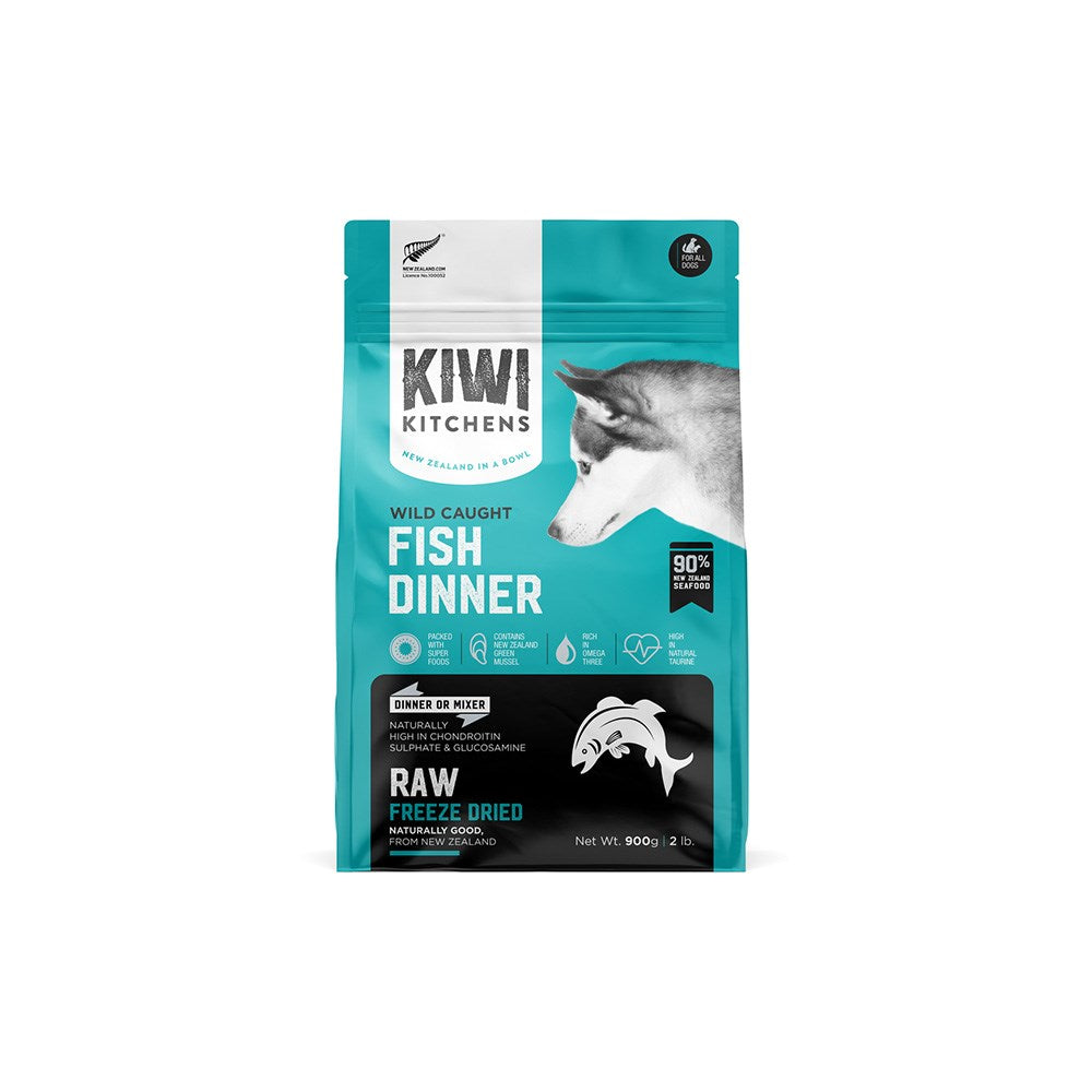 KIWI KITCHENS Fish Dinner Freeze Dried Dog Food 900g