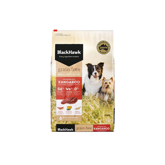 BLACK HAWK Grain Free Kangaroo Adult Dry Dog Food 15kg