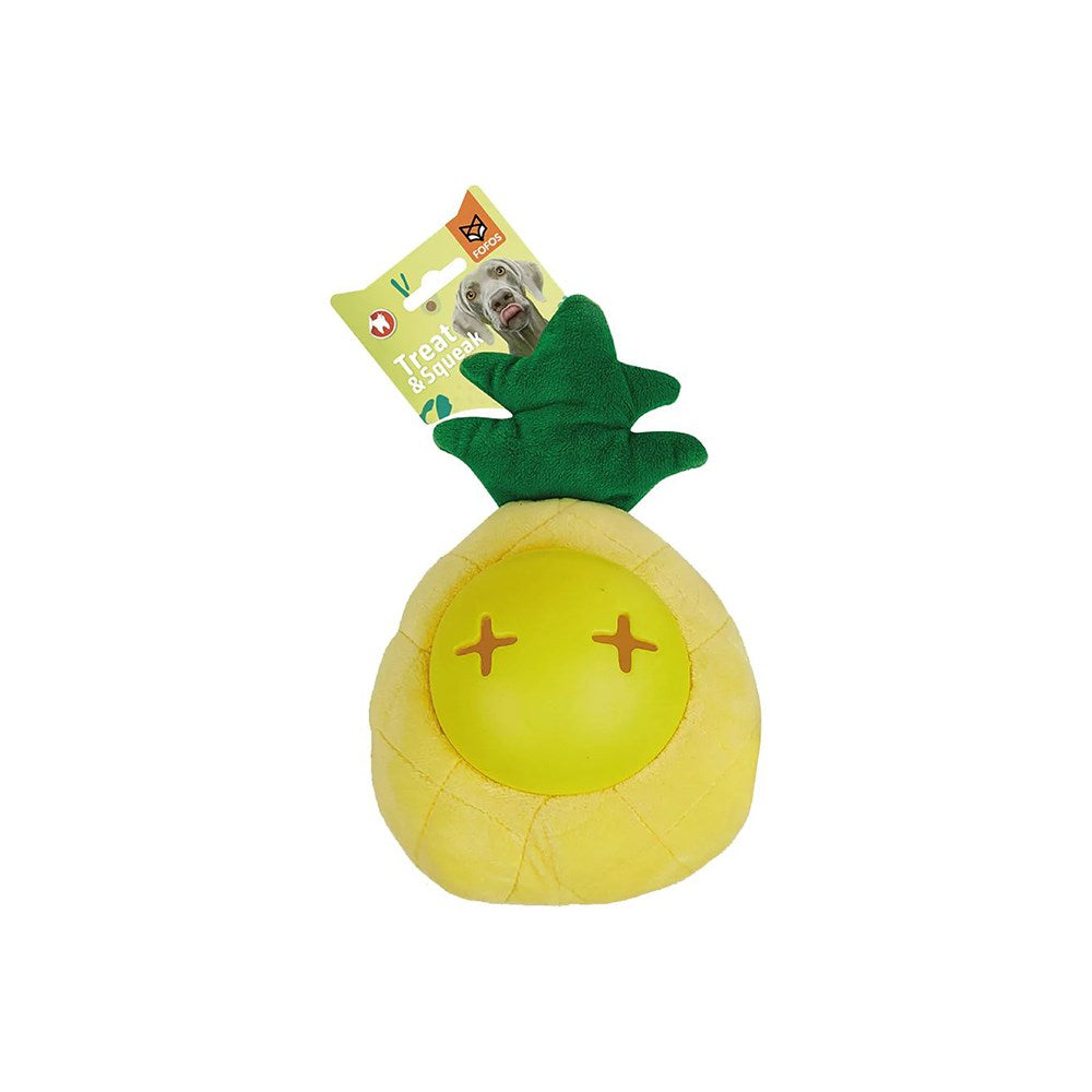 FOFOS Cute Pineapple Treat Squeaky Dog Toy