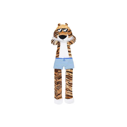 FOFOS Jumbo Skinnez Tiger Plush Crinkle Dog Toy