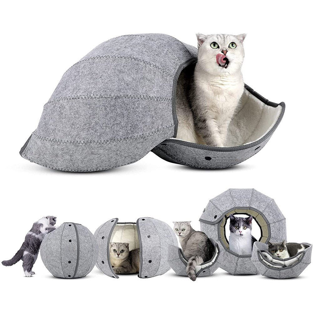 Foldable Felt Cat Bed