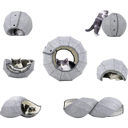 Foldable Felt Cat Bed