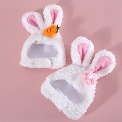 Flower Rabbit Ears Hat For Cat (28-35cm)