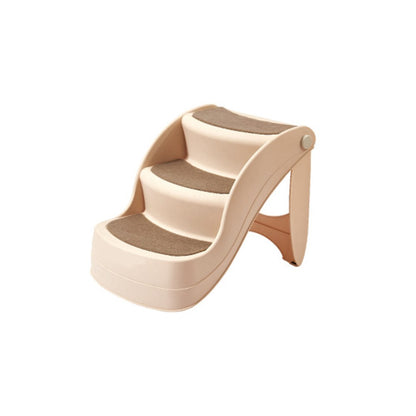 Folding Pet Stairs Three-Layer Beige