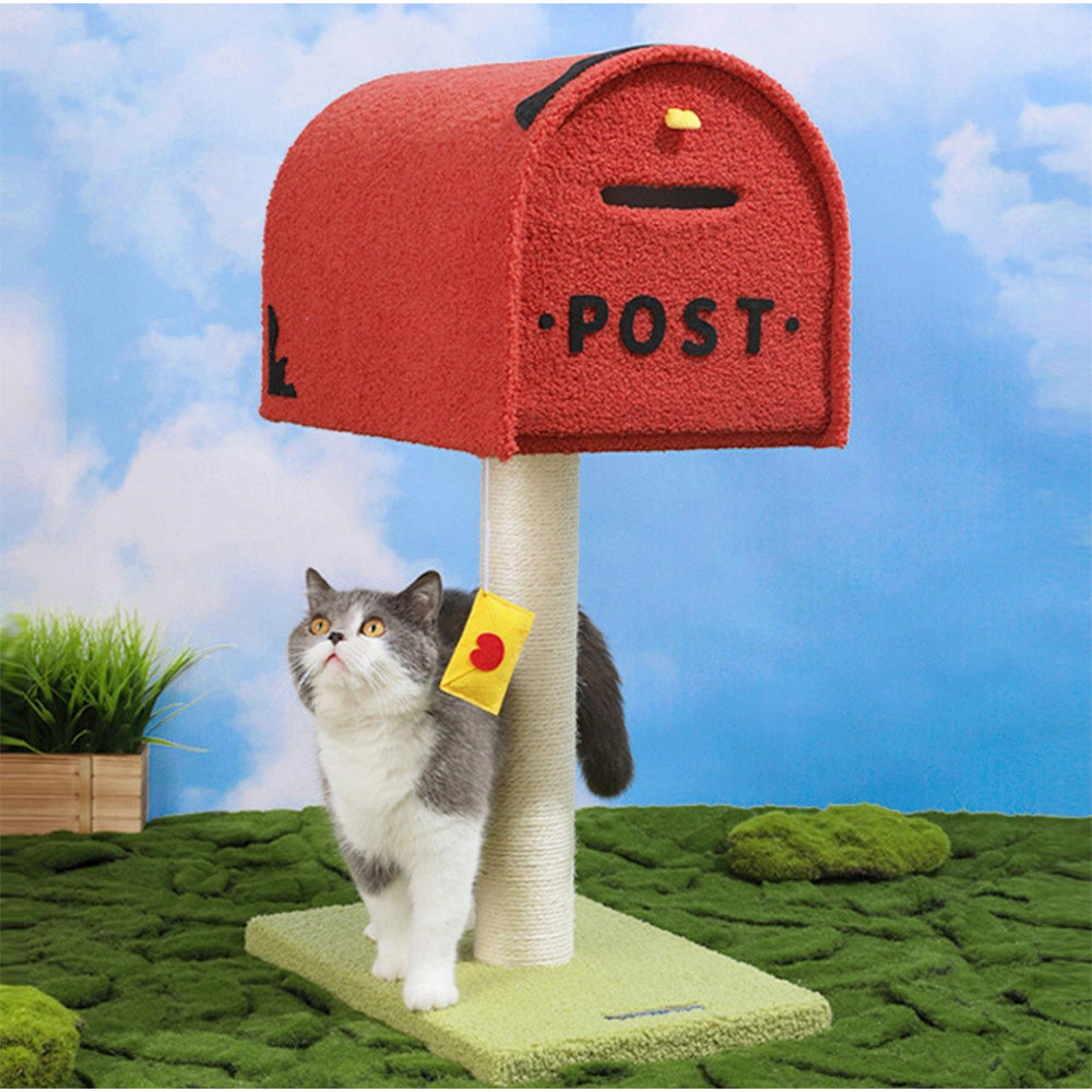 TINYPET Cute Mailbox Styled Sisal Cat Scratching Post