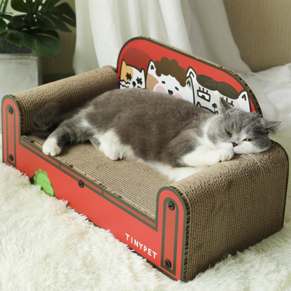 TINYPET Happy Family Sofa Cat Scratcher